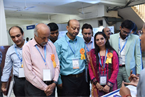 VC DR ASHOK-DEAN OKHALA  DR A CHANDA- YOGITA RAJGANDHI SCIENTIFIC CHIRMAN AT POSTER SESSION VISTS